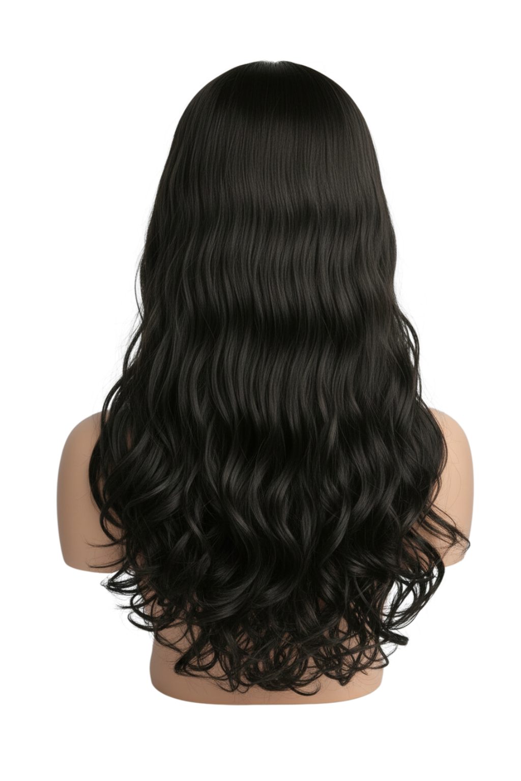 Model wearing My Hair Destiny remy human hair extensions in Jet Espresso, showing natural blend and shine